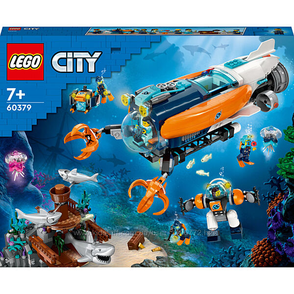 Конструктор LEGO City 60379 Глибоководний дослідницький підводний човен