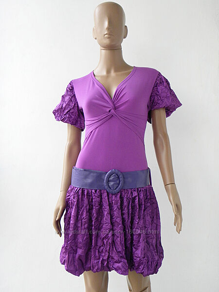 Оригінальне комбіноване плаття фіолетового кольору. Розмір М