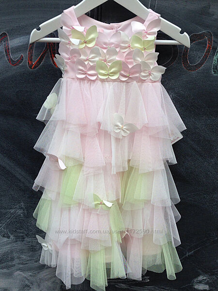 Новое платье на выпуск Biscotti бабочки нереально красивое на 5 6 лет 