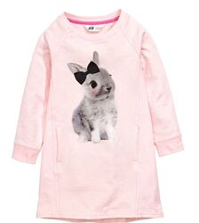 Новое платье туника НМ HM H&M Пасха зайчик кролик размеры 2-4, 4-6, 6-8 лет