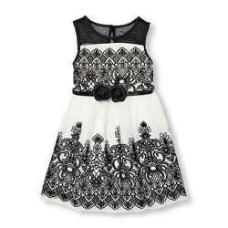 Новое платье Childrens place нарядное праздничное черно белое 10 12 14 лет