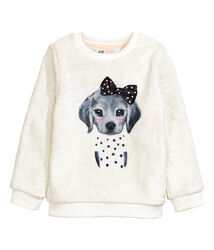 Новый плюшевый свитер меховушка H&M собачка 2-4, 6-8 лет