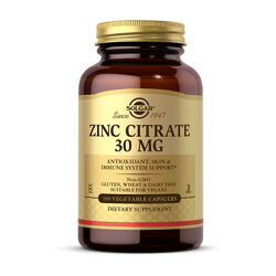 Solgar Zinc Citrate 30 mg цинк цитрат солгар
