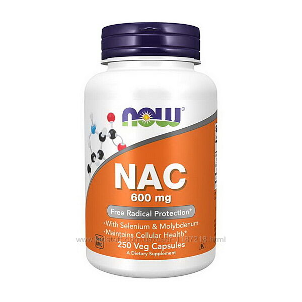 NOW Foods NAC 600 mg N-Ацетилцистеин, NAC 60 та120шт