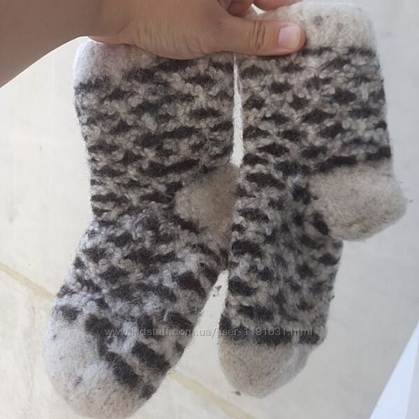 Теплі вовняні валяні носки