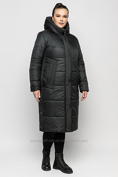 Пуховік зимовий с хутром Пісця і без  48-58 розміри.