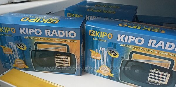 Радио приёмник радіо Kipo Fm на батарейках 