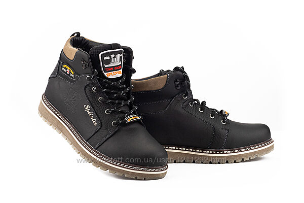 Підліткові черевики шкіряні зимові чорні Splinter Boy 1517 Sport Line