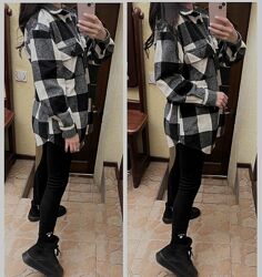 Рубашка теплая сорочка стиль zara куртка
