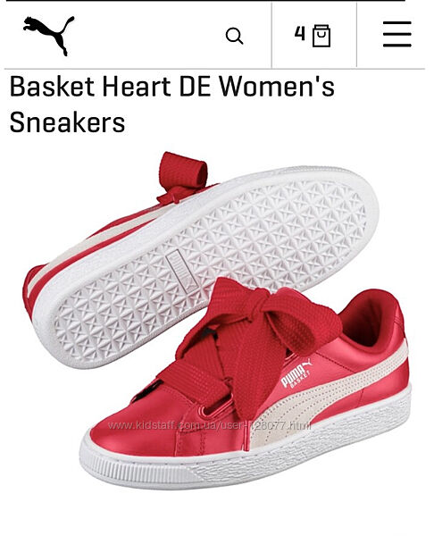 Кросівки puma basket heart women&acutes sneakers розмір 40