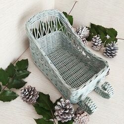 Плетені новорічні сани