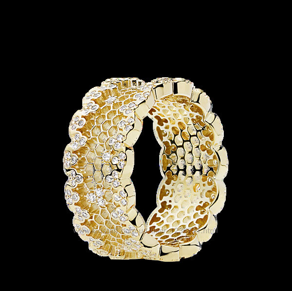 Каблучка Pandora, кольцо Медовые соты 58 р-р 18,5 см оригинал
