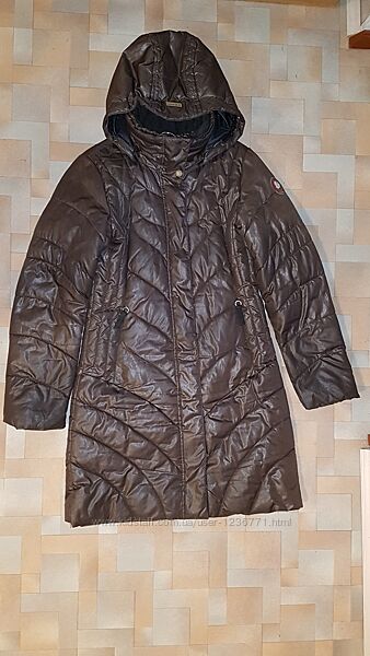 Зимнее теплое пальто Icepeak, длинная куртка, пуховик 36 р-р шоколад