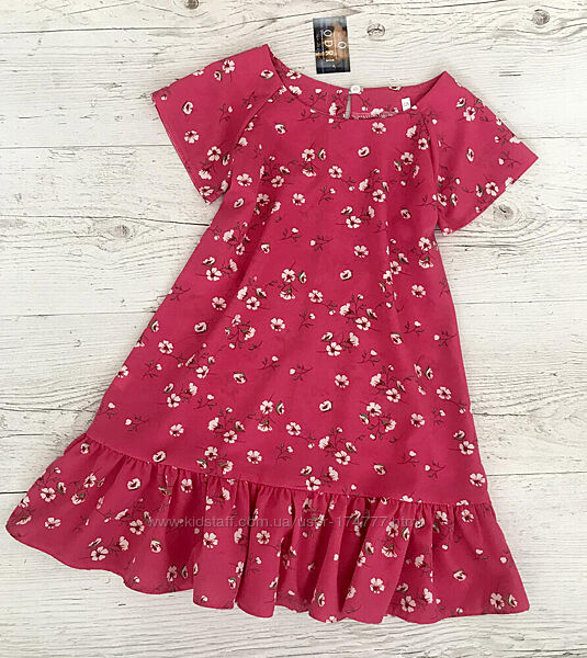 Дитяче плаття на літо Мілана, рожеве, софт, розмір 122,128