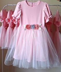 Дитяче нарядне ошатне плаття Віола з фатином розмір 110,116,122,128,134