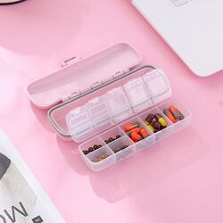 Таблетница ECO Pillbox на 7 отделений, розовая