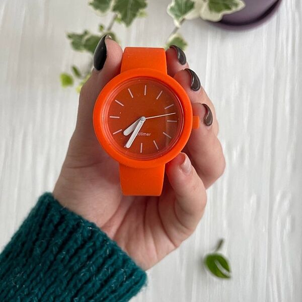 Женские силиконовые часы-конструктор actimer, оранжевый ремешок, циферблат Mate orange