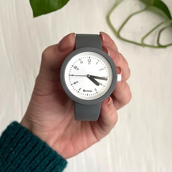 Женские силиконовые часы-конструктор actimer, серый ремешок, циферблат Black time