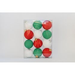 Набор ёлочных игрушек из ниточных шариков 6,5 см, 12 шт Классика