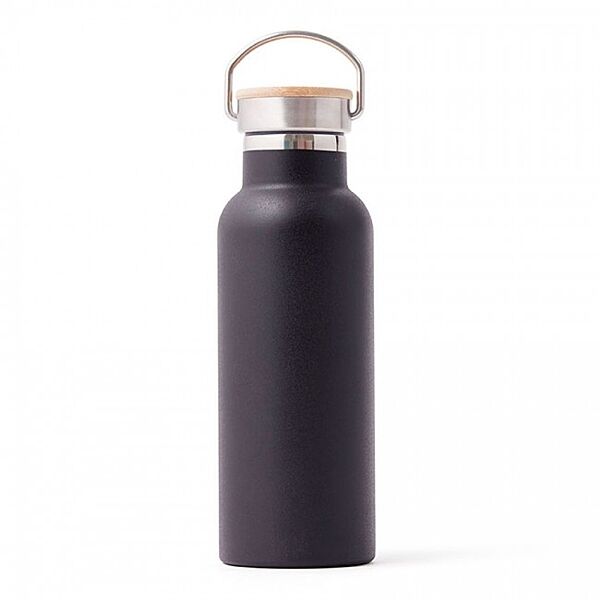 Металлическая бутылка - термос для воды 750 мл Jug, черная