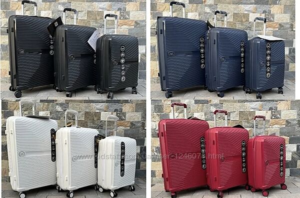 Чемодан чемоданы валіза з полипропилена Wings DQ 181-4 ПОЛЬША