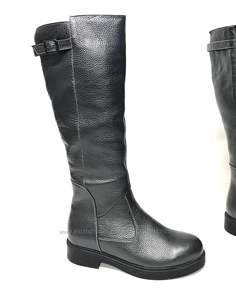 Жіночі зимові чоботи 37 р графіт теплі зручні зимние сапоги женские новые