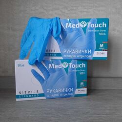 Перчатки нитриловые MedTouch 100 шт/50 пар разм.  XS, S, M, L