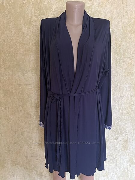 Жіночий трикотажний халат на запах розмір М-L