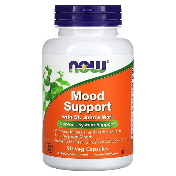 Mood Support со зверобоем, поддержка нервной системы 90 капсул