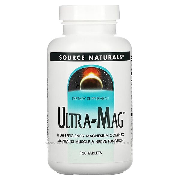 Магний В6 магній в6 Source Naturals, Ultra-Mag, 120 таблеток
