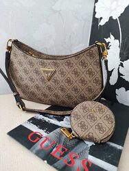 Кроссбоди Guess Alexie белая  коричневая бежевая графитовая 