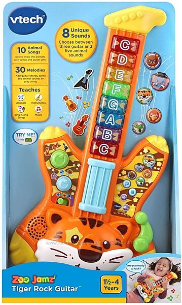 Детская развивающая музыкальная игрушка гитара Тигренок Тигр VTech