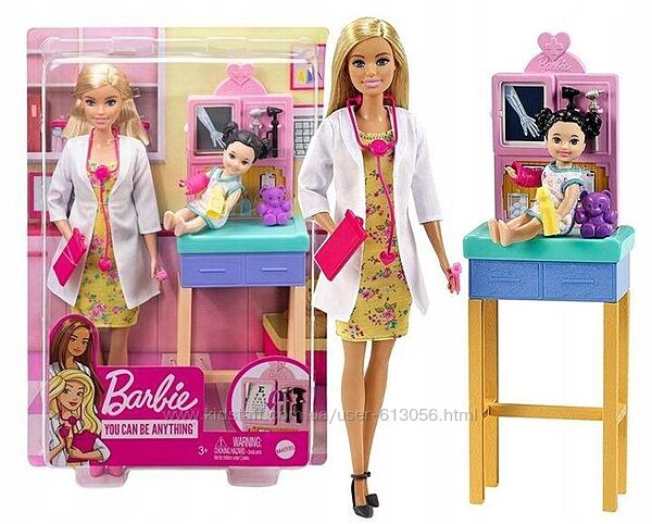 Кукла Барби Я могу быть Педиатр блондинка Детский доктор врач Barbie 