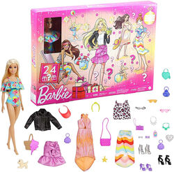 Кукла Барби Адвент календарь с одеждой и аксессуарами Стиль и Шик Barbie 