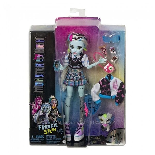 кукла Монстер Хай Фрэнки Штей с аксессуарами питомцем Monster High HHK53
