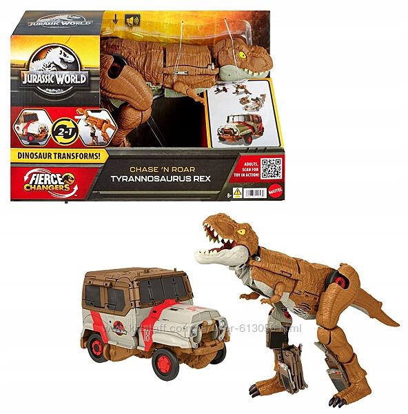 набор динозавр Тиранозавр Рекс трансформер Jurassic world HPD38