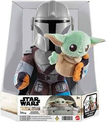 Мягкая игрушка Малыш Йода и Мандалорец звук Star Wars HNT52