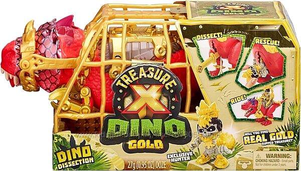 набор Раскопки Дино Тираннозавр Динозавр с сокровищами Treasure X Dino Gold
