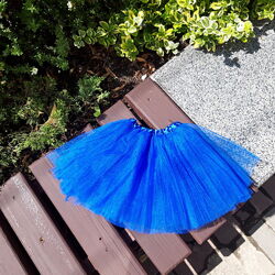 Синя фатинова дитяча спідничка 90-150см Прода/Синяя фатиновая детская юбка 