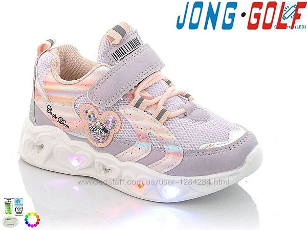 Светящиеся кроссовки для девочек с Минни маус JongGolf 10600 Размеры 26- 31