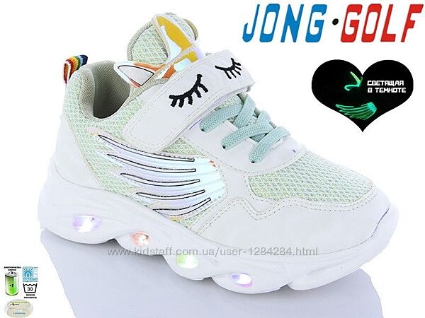 Светящиеся кроссовки для девочек JongGolf Размеры 26- 31