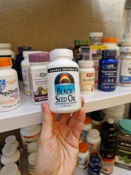 Source Naturals, Масло черного тмина, 120 мягких таблеток