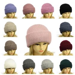 Модная теплая объемная женская шапка. 16 цветов