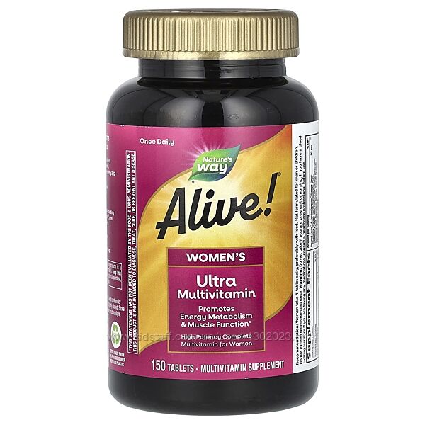 Alive, ультрамультивітаміни для жінок, 150 таблеток