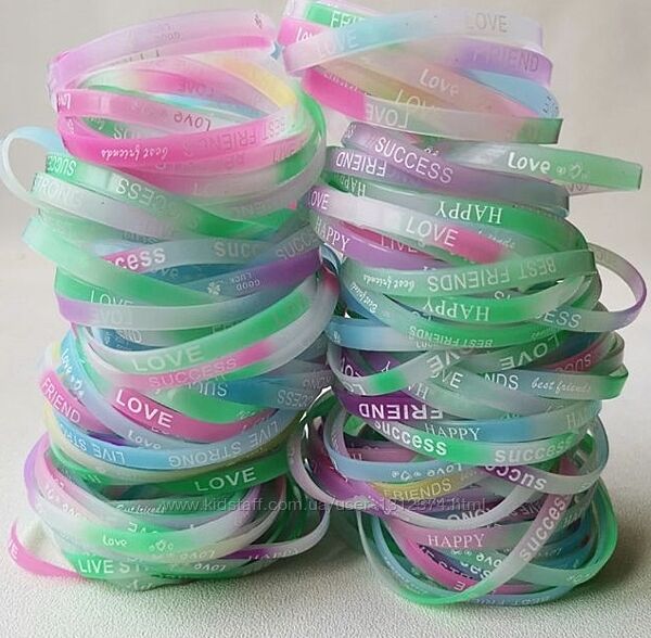 Силиконовый браслет Светоотражающий