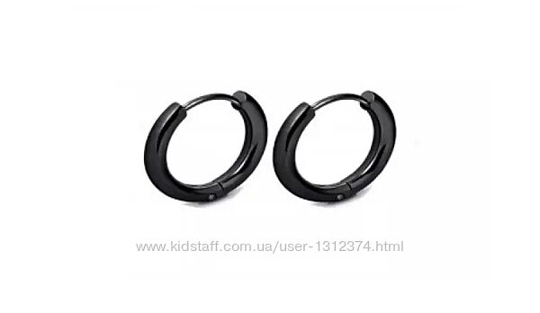 Серьги кольца двойная лента