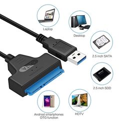 Кабель для подключения Жёсткого диска 2.5 или SSD для ПК через USB 3.0