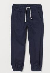 Брюки без застежек из твила H&M 110,122,128, 134, 140