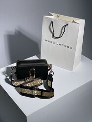 Сумка жіноча, клатч Marc Jacobs The Snapshot Black/Gold Арт 02096  