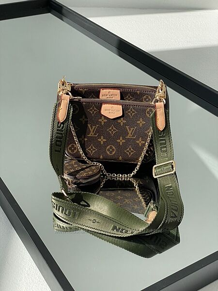 Сумка жіноча, клатч Louis Vuitton Pochete Multi Green Belt Арт 01013  